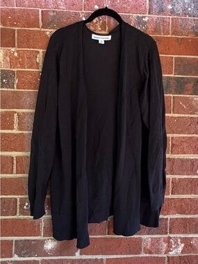 Amazon Essentials Black Open-Front Men's Cardigan